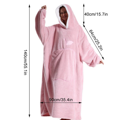 Stay Cozy This Winter with Our Unisex Oversized Hooded Blanket - The Ultimate Warmth and Comfort for Chilly Nights!