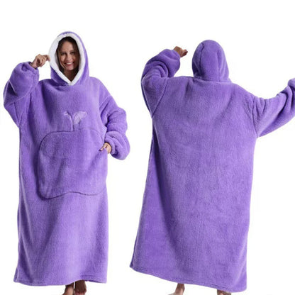 Stay Cozy This Winter with Our Unisex Oversized Hooded Blanket - The Ultimate Warmth and Comfort for Chilly Nights!