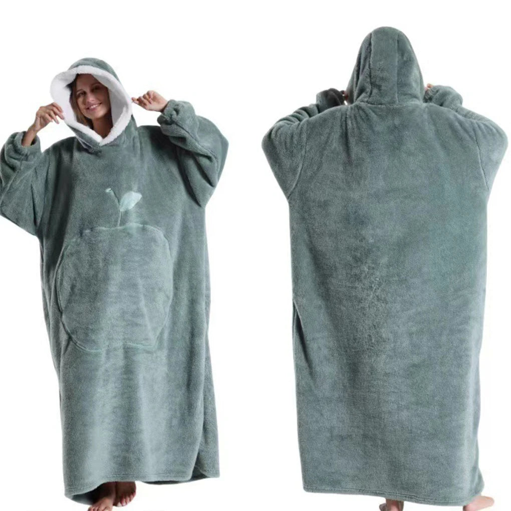 Stay Cozy This Winter with Our Unisex Oversized Hooded Blanket - The Ultimate Warmth and Comfort for Chilly Nights!